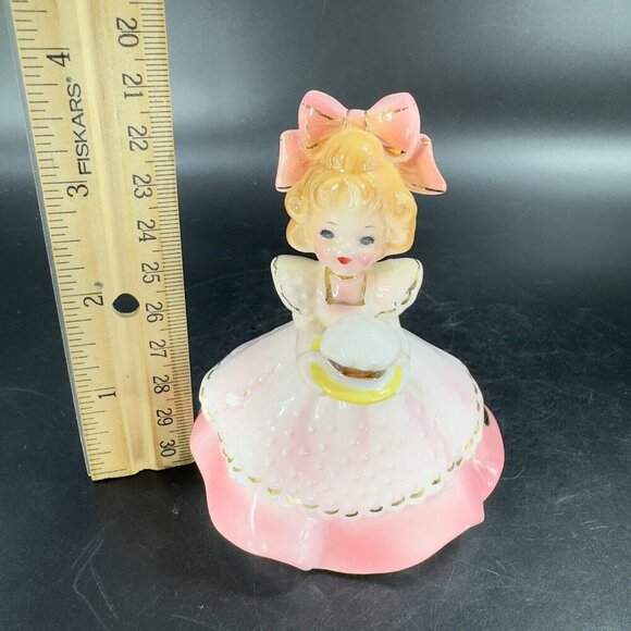Vintage Joseph Originals Japan Girl Holding A Hat Porcelain Whimsical Figurine - Picture 3 of 12